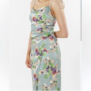 AKIRA Satin Floral Dress